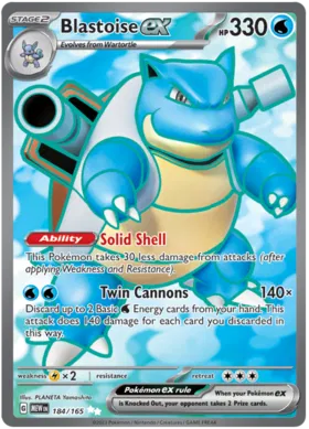 Scarlet & Violet 151 – Blastoise ex (Full Art)