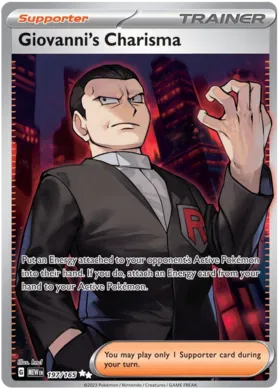 Scarlet & Violet 151 – Giovanni’s Charisma (Full Art Trainer)